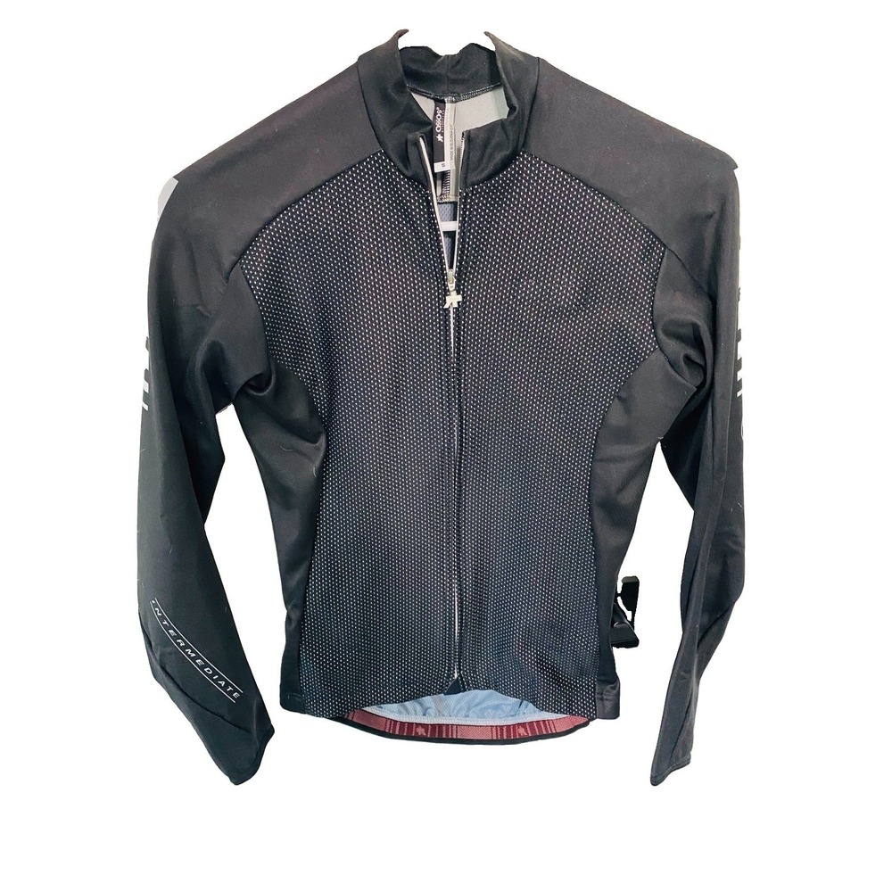 Assos Intermediate Long Sleeve Jersey/Jacket Airblock Black/White Size S